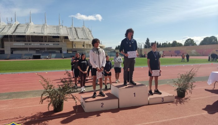 Senior Boys & Girls Athletics - Andreas Gialeli and Georgios Vasilopoulos at the Nicosia Competition